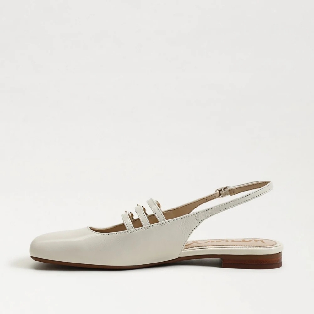 NIB Sam Edelman Ilona Slingback Flat Size 7.5 In Ivory - Picture 4 of 14